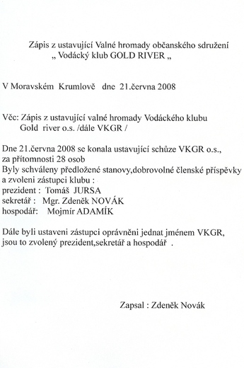 Stanovy organizace